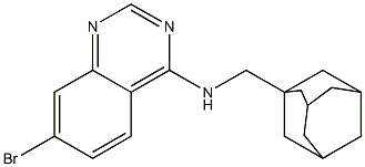 N-(ADAMANTAN-1-YLMETHYL)-7-BROMOQUINAZOLIN-4-AMINE 结构式