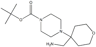 TERT-BUTYL 4-[4-(AMINOMETHYL)TETRAHYDRO-2H-PYRAN-4-YL]PIPERAZINE-1-CARBOXYLATE 结构式
