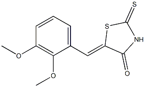 5-(2,3-dimethoxybenzylidene)-2-thioxo-1,3-thiazolidin-4-one 结构式