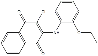 2-chloro-3-(2-ethoxyanilino)naphthoquinone 结构式