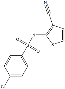 N1-(3-cyano-2-thienyl)-4-chlorobenzene-1-sulfonamide 结构式