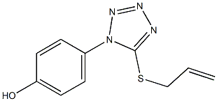 4-[5-(allylthio)-1H-1,2,3,4-tetraazol-1-yl]phenol 结构式