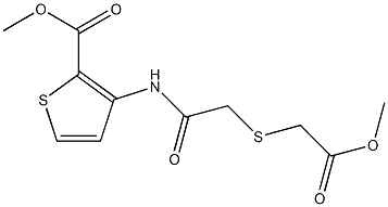 methyl 3-({2-[(2-methoxy-2-oxoethyl)thio]acetyl}amino)thiophene-2-carboxylate 结构式