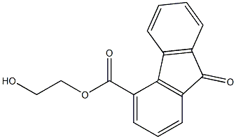 2-hydroxyethyl 9-oxo-9H-4-fluorenecarboxylate 结构式