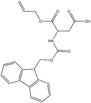 4-(allyloxy)-3-{[(9H-fluoren-9-ylmethoxy)carbonyl]amino}-4-oxobutanoic acid 结构式