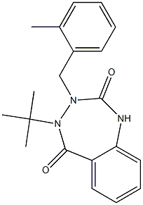 4-(tert-butyl)-3-(2-methylbenzyl)-3,4-dihydro-1H-1,3,4-benzotriazepine-2,5-dione 结构式