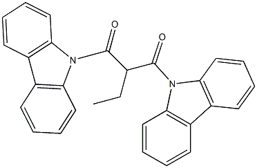 1,3-di(9H-carbazol-9-yl)-2-ethylpropane-1,3-dione 结构式