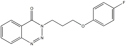 3-[3-(4-fluorophenoxy)propyl]-1,2,3-benzotriazin-4(3H)-one 结构式