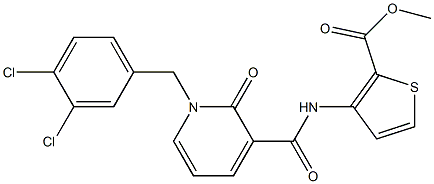 methyl 3-({[1-(3,4-dichlorobenzyl)-2-oxo-1,2-dihydro-3-pyridinyl]carbonyl}amino)-2-thiophenecarboxylate 结构式