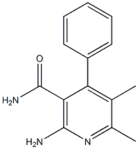 2-amino-5,6-dimethyl-4-phenylnicotinamide 结构式