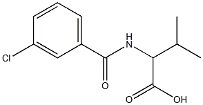 2-[(3-chlorobenzoyl)amino]-3-methylbutanoic acid 结构式