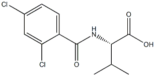 (2S)-2-[(2,4-dichlorobenzoyl)amino]-3-methylbutanoic acid 结构式