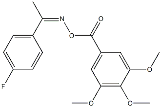 5-[({[1-(4-fluorophenyl)ethylidene]amino}oxy)carbonyl]-1,2,3-trimethoxybenzene 结构式