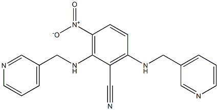 3-nitro-2,6-di[(3-pyridylmethyl)amino]benzonitrile 结构式