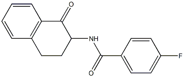 4-fluoro-N-(1-oxo-1,2,3,4-tetrahydro-2-naphthalenyl)benzenecarboxamide 结构式