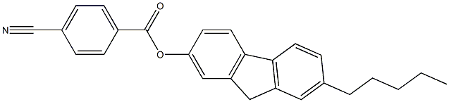 7-pentyl-9H-fluoren-2-yl 4-cyanobenzoate 结构式