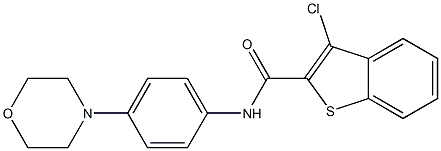 N2-(4-morpholinophenyl)-3-chlorobenzo[b]thiophene-2-carboxamide 结构式