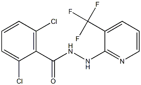 2,6-dichloro-N'-[3-(trifluoromethyl)-2-pyridinyl]benzenecarbohydrazide 结构式