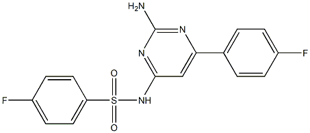 N-[2-amino-6-(4-fluorophenyl)-4-pyrimidinyl]-4-fluorobenzenesulfonamide 结构式