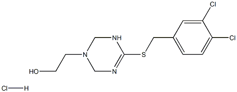 2-{4-[(3,4-dichlorobenzyl)thio]-1,2,3,6-tetrahydro-1,3,5-triazin-1-yl}ethan-1-ol hydrochloride 结构式