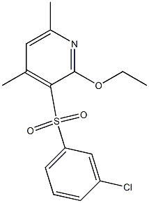 3-chlorophenyl 2-ethoxy-4,6-dimethyl-3-pyridinyl sulfone 结构式