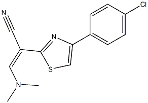 2-[4-(4-chlorophenyl)-1,3-thiazol-2-yl]-3-(dimethylamino)acrylonitrile 结构式