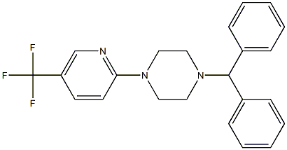 1-benzhydryl-4-[5-(trifluoromethyl)-2-pyridinyl]piperazine 结构式