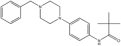 N-[4-(4-benzylpiperazino)phenyl]-2,2-dimethylpropanamide 结构式