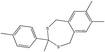 3,7,8-trimethyl-3-(4-methylphenyl)-1,5-dihydro-2,4-benzodithiepine 结构式