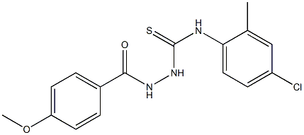 N1-(4-chloro-2-methylphenyl)-2-(4-methoxybenzoyl)hydrazine-1-carbothioamide 结构式