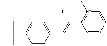 2-{(E)-2-[4-(tert-butyl)phenyl]ethenyl}-1-methylpyridinium iodide 结构式
