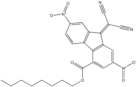 octyl 9-(dicyanomethylidene)-2,7-dinitro-9H-fluorene-4-carboxylate 结构式