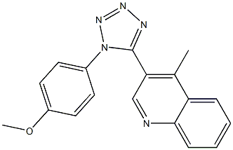 3-[1-(4-methoxyphenyl)-1H-1,2,3,4-tetraazol-5-yl]-4-methylquinoline 结构式