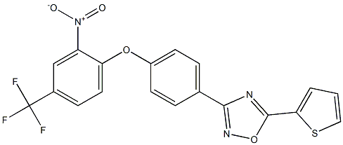 3-{4-[2-nitro-4-(trifluoromethyl)phenoxy]phenyl}-5-(2-thienyl)-1,2,4-oxadia zole 结构式