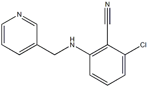 2-chloro-6-[(3-pyridylmethyl)amino]benzonitrile 结构式