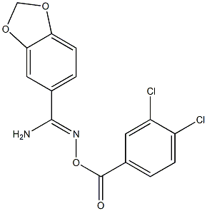 O5-(3,4-dichlorobenzoyl)-1,3-benzodioxole-5-carbohydroximamide 结构式