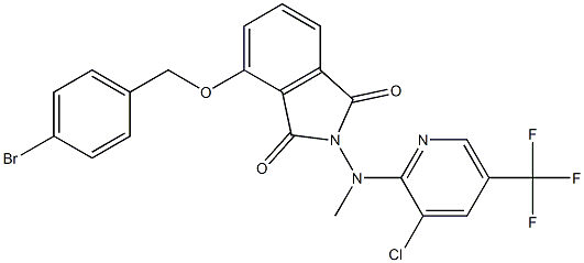 4-[(4-bromobenzyl)oxy]-2-[[3-chloro-5-(trifluoromethyl)-2-pyridinyl](methyl)amino]-1H-isoindole-1,3(2H)-dione 结构式