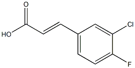 (2E)-3-(3-chloro-4-fluorophenyl)acrylic acid 结构式