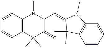 1,4,4-trimethyl-2-[(1,3,3-trimethyl-2,3-dihydro-1H-indol-2-yliden)methyl]-1,2,3,4-tetrahydroquinolin-3-one 结构式