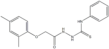 2-[2-(2,4-dimethylphenoxy)acetyl]-N-phenyl-1-hydrazinecarbothioamide 结构式