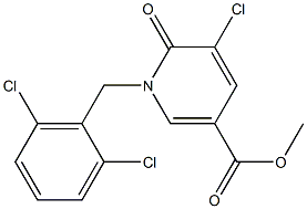 methyl 5-chloro-1-(2,6-dichlorobenzyl)-6-oxo-1,6-dihydro-3-pyridinecarboxylate 结构式