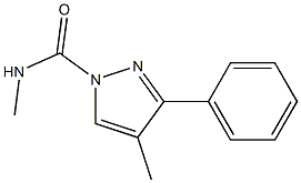 N1,4-dimethyl-3-phenyl-1H-pyrazole-1-carboxamide 结构式