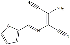 2-amino-3-[(2-thienylmethylidene)amino]but-2-enedinitrile 结构式