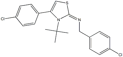 N-[3-(tert-butyl)-4-(4-chlorophenyl)-1,3-thiazol-2(3H)-yliden](4-chlorophenyl)methanamine 结构式