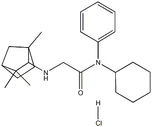 N-cyclohexyl-N-phenyl-2-[(1,3,3-trimethylbicyclo[2.2.1]hept-2-yl)amino]acetamide hydrochloride 结构式