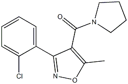 [3-(2-chlorophenyl)-5-methylisoxazol-4-yl](tetrahydro-1H-pyrrol-1-yl)methanone 结构式
