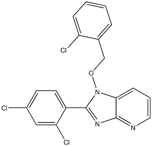 1-[(2-chlorobenzyl)oxy]-2-(2,4-dichlorophenyl)-1H-imidazo[4,5-b]pyridine 结构式