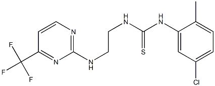 N-(5-chloro-2-methylphenyl)-N'-(2-{[4-(trifluoromethyl)pyrimidin-2-yl]amino}ethyl)thiourea 结构式