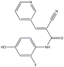 2-cyano-N-(2-fluoro-4-hydroxyphenyl)-3-(3-pyridinyl)acrylamide 结构式