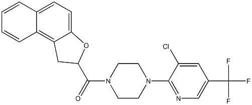 {4-[3-chloro-5-(trifluoromethyl)-2-pyridinyl]piperazino}(1,2-dihydronaphtho[2,1-b]furan-2-yl)methanone 结构式